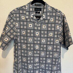 Paul Fredrick Men's Short Sleeve Button Up Cotton Shirt